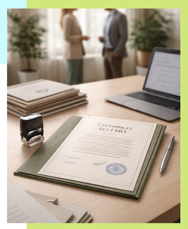 Сертификат без ГМО в Белгороде от 7790 р. оформить срочно Алешин-Блг